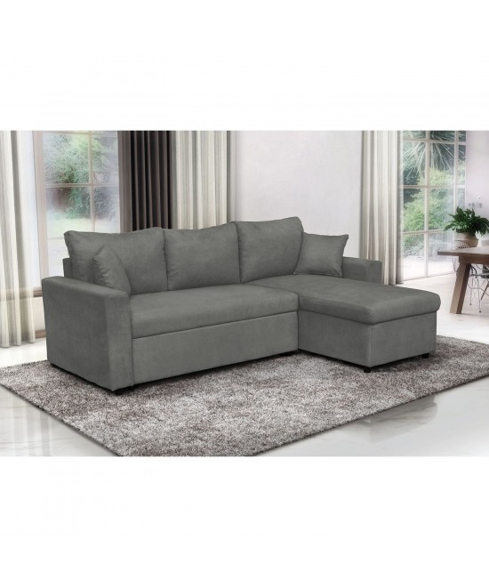Καναπές Γωνιακός ArteLibre Αναστρέψιμος ULUA Γκρι 225x148x81cm Καναπές Γωνιακός ArteLibre Αναστρέψιμος ULUA Γκρι 225x148x81cm