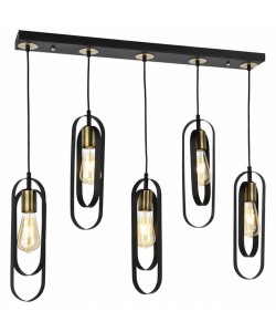 Φωτιστικό Κρεμαστό ArteLibre KOZ Πολύφωτο Μαύρο Μέταλλο 75x80cm Φωτιστικό Κρεμαστό ArteLibre KOZ Πολύφωτο Μαύρο Μέταλλο 75x80cm