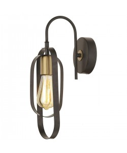 Φωτιστικό Τοίχου ArteLibre KOZ Μαύρο Μέταλλο 13x42cm