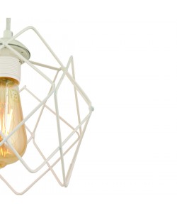 Φωτιστικό Κρεμαστό ArteLibre MOK Τρίφωτο Λευκό Μέταλλο 50x78cm