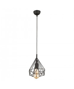 Φωτιστικό Κρεμαστό ArteLibre BIE Μαύρο Μέταλλο 14x80cm