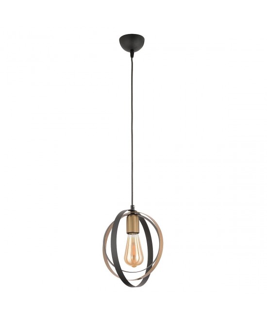 Φωτιστικό Κρεμαστό ArteLibre AVAN Μαύρο Μέταλλο 25x70cm Φωτιστικό Κρεμαστό ArteLibre AVAN Μαύρο Μέταλλο 25x70cm