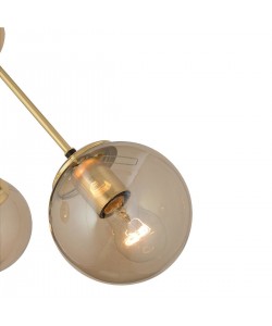 Φωτιστικό Κρεμαστό ArteLibre MEY Τρίφωτο Χρυσό/Μελί Μέταλλο/Γυαλί 54x60cm Φωτιστικό Κρεμαστό ArteLibre MEY Τρίφωτο Χρυσό/Μελί Μέταλλο/Γυαλί 54x60cm