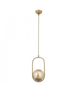 Φωτιστικό Κρεμαστό ArteLibre LORN Αντικέ/Μελί Μέταλλο/Γυαλί 17x105cm