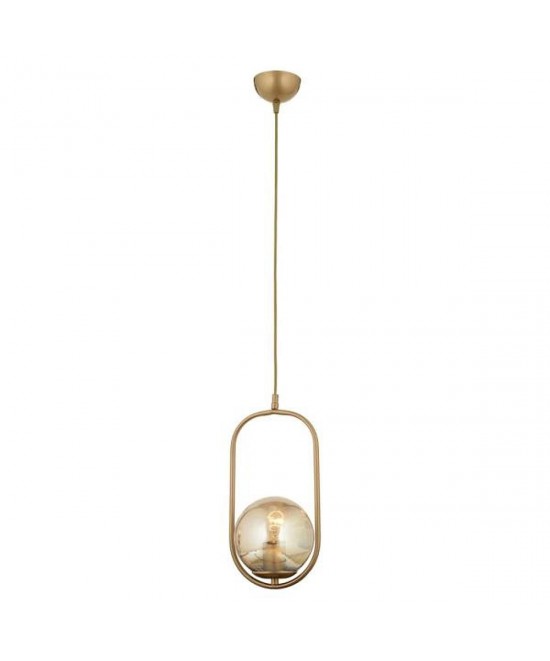 Φωτιστικό Κρεμαστό ArteLibre LORN Αντικέ/Μελί Μέταλλο/Γυαλί 17x105cm