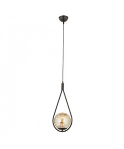 Φωτιστικό Κρεμαστό ArteLibre MIRZ Μαύρο/Μελί Μέταλλο/Γυαλί 20x101cm