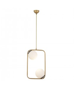 Φωτιστικό Κρεμαστό ArteLibre DRE Αντικέ/Λευκό Μέταλλο/Γυαλί 40x90cm Φωτιστικό Κρεμαστό ArteLibre DRE Αντικέ/Λευκό Μέταλλο/Γυαλί 40x90cm