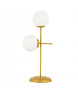 Φωτιστικό Επιτραπέζιο ArteLibre GUN Χρυσό/Λευκό Μέταλλο/Γυαλί 20x67cm