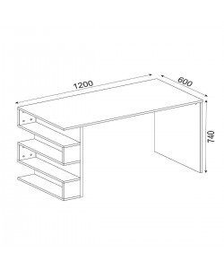 Γραφείο ArteLibre CLEORA Λευκό Μοριοσανίδα/Μελαμίνη 120x60x74cm