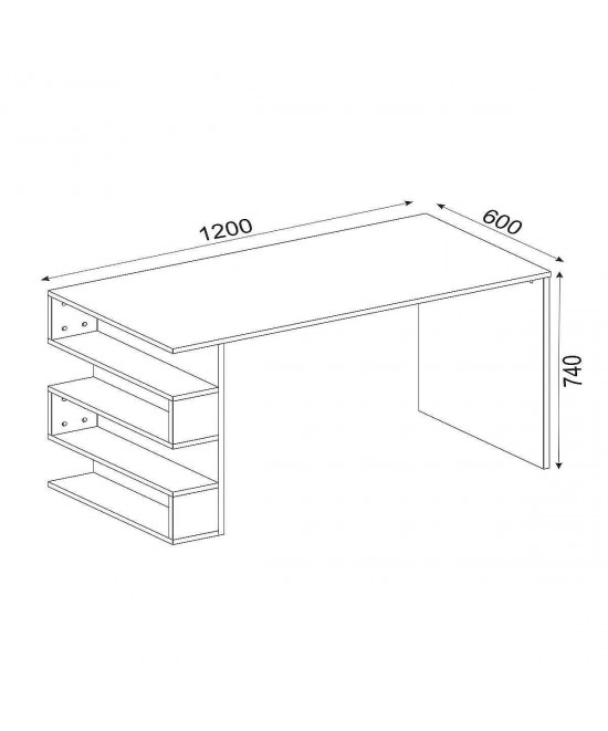 Γραφείο ArteLibre CLEORA Λευκό Μοριοσανίδα/Μελαμίνη 120x60x74cm