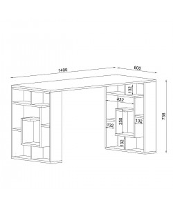 Γραφείο ArteLibre LINE Λευκό Μοριοσανίδα/Μελαμίνη 140x60x74cm