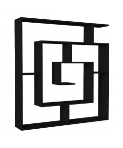 Βιβλιοθήκη ArteLibre ITHAKI Μαύρο Μοριοσανίδα/Μελαμίνη 125x22x130cm