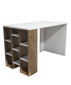 Γραφείο ArteLibre Spetses Λευκό/Καρυδιά 120x60x75cm