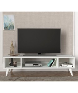 Έπιπλο Τηλεόρασης ArteLibre Samos Λευκό 120x35x40cm
