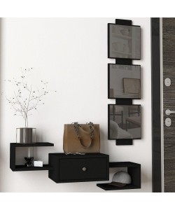 Έπιπλο Εισόδου ArteLibre Patmos Μαύρο 100x22x140cm