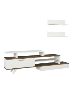 Σύνθετο ArteLibre KEVIN Λευκό/Καρυδί 180x29.6x51.8cm