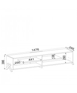 Έπιπλο Τηλεόρασης ArteLibre IRAKLEIA Καρυδί Μοριοσανίδα/Μελαμίνη 148x30x39cm