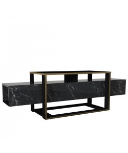 Έπιπλο Τηλεόρασης ArteLibre LEVITHA Μαύρο Μοριοσανίδα/Μελαμίνη 160x50x46cm