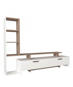 Έπιπλο Τηλεόρασης ArteLibre ELASA Λευκό/Cordoba Μοριοσανίδα/Μελαμίνη 168x31x120cm
