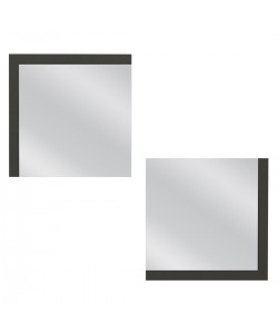 Καθρέπτης Τοίχου ArteLibre AHSA Ανθρακί Μοριοσανίδα/Γυαλί 60x60cm Σετ 2Τμχ