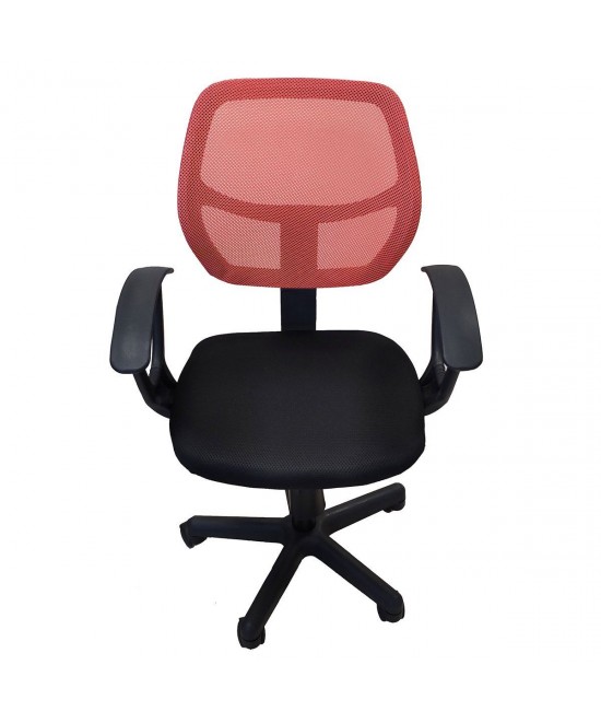 Καρέκλα Γραφείου ArteLibre ΑΥΡΑ Κόκκινο/Μαύρο Mesh 51x50x79-91cm