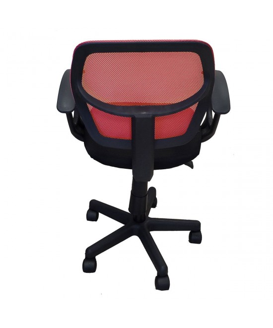 Καρέκλα Γραφείου ArteLibre ΑΥΡΑ Κόκκινο/Μαύρο Mesh 51x50x79-91cm