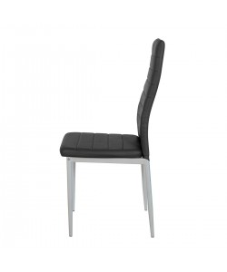 Καρέκλα ArteLibre ROSE Μαύρο PVC 53x39x96cm Καρέκλα ArteLibre ROSE Μαύρο PVC 53x39x96cm