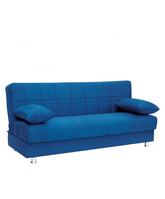 Καναπές Κρεβάτι Τριθέσιος ArteLibre LAURA Μπλε 190x84x86cm