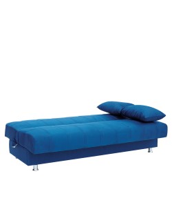 Καναπές Κρεβάτι Τριθέσιος ArteLibre LAURA Μπλε 190x84x86cm