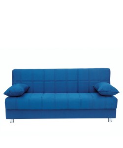 Καναπές Κρεβάτι Τριθέσιος ArteLibre LAURA Μπλε 190x84x86cm