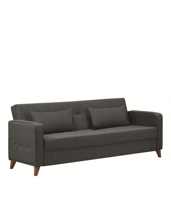 Καναπές Κρεβάτι Τριθέσιος ArteLibre GABRIEL 3S Γκρι 216x79x81cm