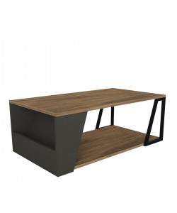 Τραπεζάκι Σαλονιού ArteLibre TINOS Φυσικό/Ανθρακί Μοριοσανίδα/Μελαμίνη 100x55x36cm