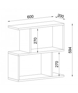 Τραπεζάκι Άκρης ArteLibre MATHRAKI Φυσικό Μοριοσανίδα/Μελαμίνη 60x20x60cm