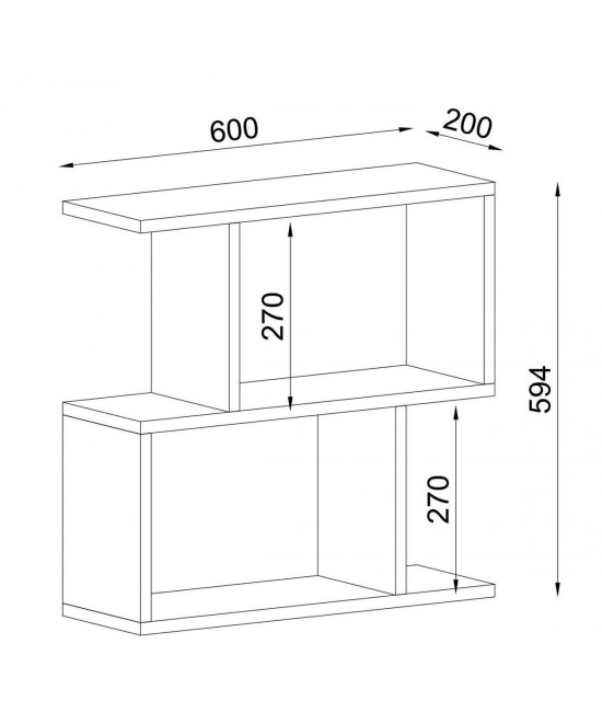 Τραπεζάκι Άκρης ArteLibre MATHRAKI Wenge Μοριοσανίδα/Μελαμίνη 60x20x60cm