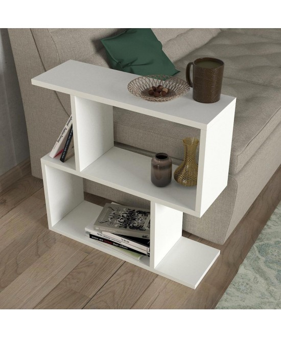 Τραπεζάκι Άκρης ArteLibre MATHRAKI Λευκό Μοριοσανίδα/Μελαμίνη 60x20x60cm