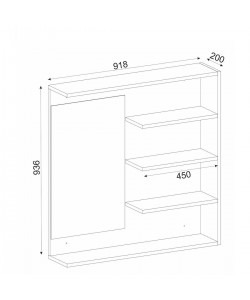 Έπιπλο Μπάνιου ArteLibre ARKO Λευκό Μοριοσανίδα/Μελαμίνη 92x20x94cm