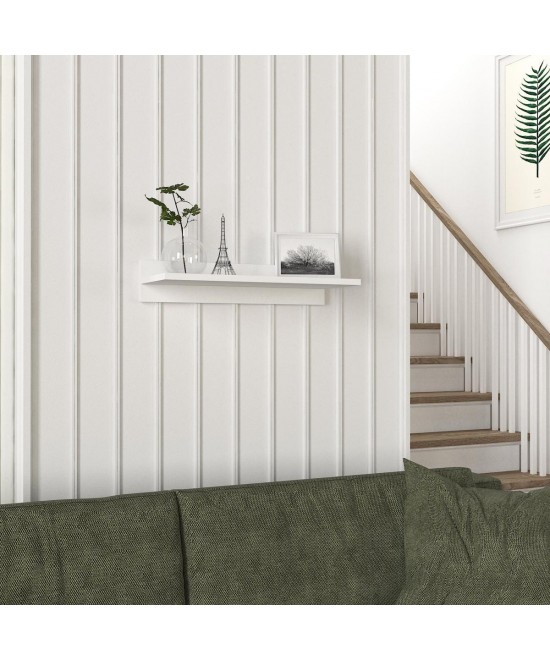 Ράφι Τοίχου ArteLibre EMBER Λευκό Μοριοσανίδα/Μελαμίνη 60x24x12cm