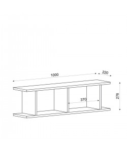 Ράφι Τοίχου ArteLibre VERA Φυσικό Μοριοσανίδα/Μελαμίνη 100x22x28cm