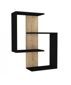 Ράφι Τοίχου ArteLibre AYANNA Φυσικό/Μαύρο Μοριοσανίδα/Μελαμίνη 72x22x90cm
