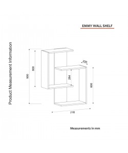 Ράφι Τοίχου ArteLibre AYANNA Φυσικό/Μαύρο Μοριοσανίδα/Μελαμίνη 72x22x90cm