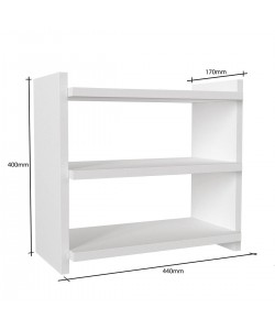 Ράφι Επιτραπέζιο ArteLibre ABELL Λευκό/Φυσικό Μοριοσανίδα/Μελαμίνη 44x17x40cm