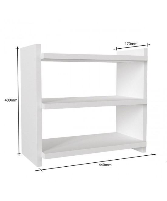 Ράφι Επιτραπέζιο ArteLibre ABELL Λευκό/Φυσικό Μοριοσανίδα/Μελαμίνη 44x17x40cm