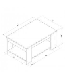 Τραπεζάκι Σαλονιού ArteLibre ALDEN Λευκό/Φυσικό Μοριοσανίδα/Μελαμίνη 90x60x42cm Τραπεζάκι Σαλονιού ArteLibre ALDEN Λευκό/Φυσικό Μοριοσανίδα/Μελαμίνη 90x60x42cm