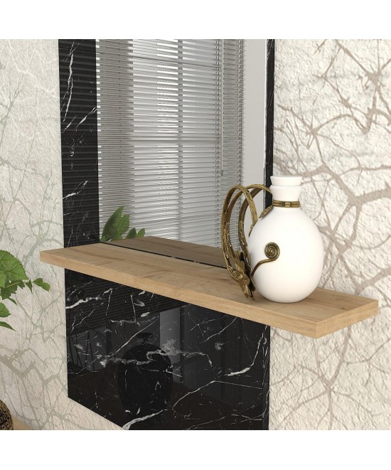 Έπιπλο Εισόδου ArteLibre AOKI Μαύρο/Φυσικό Μοριοσανίδα/Μελαμίνη 60x15x120cm