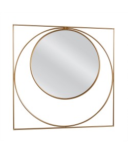 Καθρέπτης Τοίχου ArteLibre ALDOR Χρυσό Μέταλλο/Γυαλί 80x2x80cm Καθρέπτης Τοίχου ArteLibre ALDOR Χρυσό Μέταλλο/Γυαλί 80x2x80cm