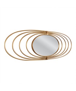 Καθρέπτης Τοίχου ArteLibre ANDRETH Χρυσό Μέταλλο/Γυαλί 90x3x33cm Καθρέπτης Τοίχου ArteLibre ANDRETH Χρυσό Μέταλλο/Γυαλί 90x3x33cm