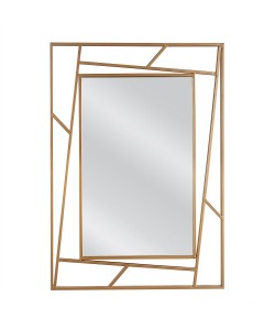 Καθρέπτης Τοίχου ArteLibre AROD Χρυσό Μέταλλο/Γυαλί 80x1.5x60cm