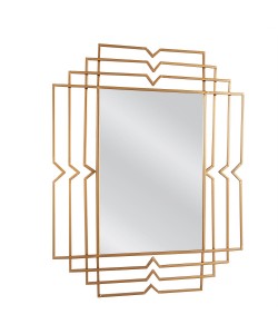 Καθρέπτης Τοίχου ArteLibre BALDOR Χρυσό Μέταλλο/Γυαλί 90x1.5x70cm Καθρέπτης Τοίχου ArteLibre BALDOR Χρυσό Μέταλλο/Γυαλί 90x1.5x70cm
