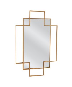 Καθρέπτης Τοίχου ArteLibre BOR Χρυσό Μέταλλο/Γυαλί 90x1.5x60cm Καθρέπτης Τοίχου ArteLibre BOR Χρυσό Μέταλλο/Γυαλί 90x1.5x60cm