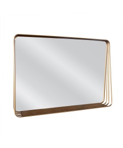 Καθρέπτης Τοίχου ArteLibre ELMO Χρυσό Μέταλλο/Γυαλί 80x13x55cm Καθρέπτης Τοίχου ArteLibre ELMO Χρυσό Μέταλλο/Γυαλί 80x13x55cm